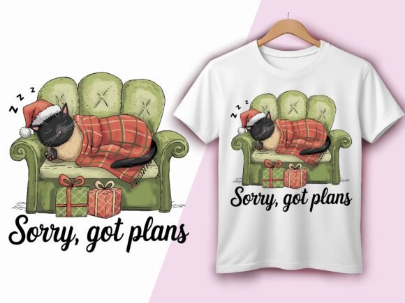 Christmas Plans Cat Cozy Animal Lover