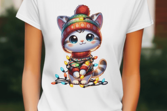 Funny Christmas Cat Animal Christmas PNG
