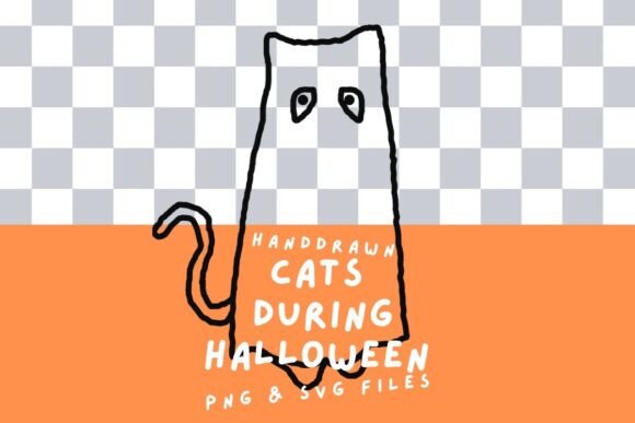 Funny Halloween Ghost Cat