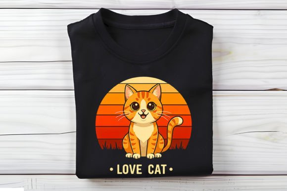 I Love Cat T-Shirt Design