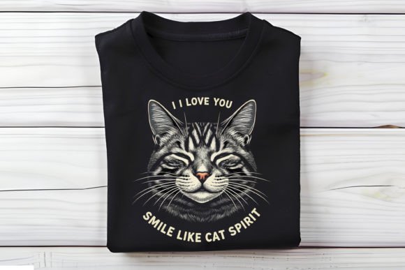 I Love You Smile Like Cat T-Shirt Design