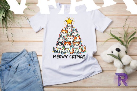 Meowy Catmas Christmas Cat Tree PNG