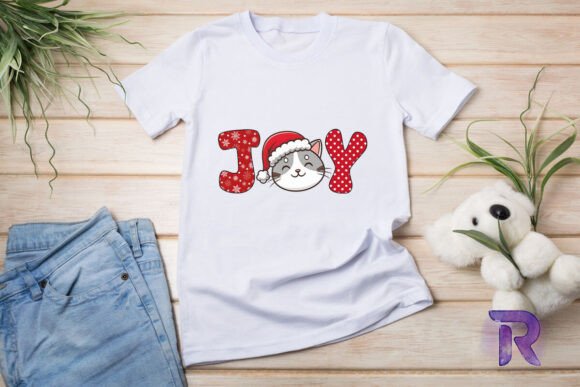 Merry Joyful Christmas Kitten PNG