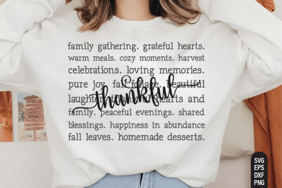 Thankful Words SVG: Autumn & Fall Quotes