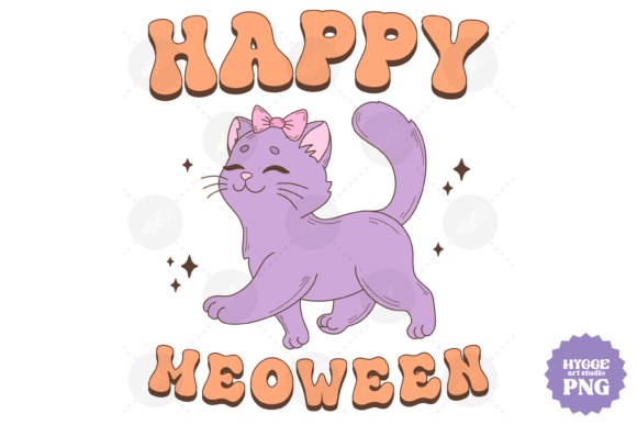 Vintage Coquette Black Cat Halloween PNG